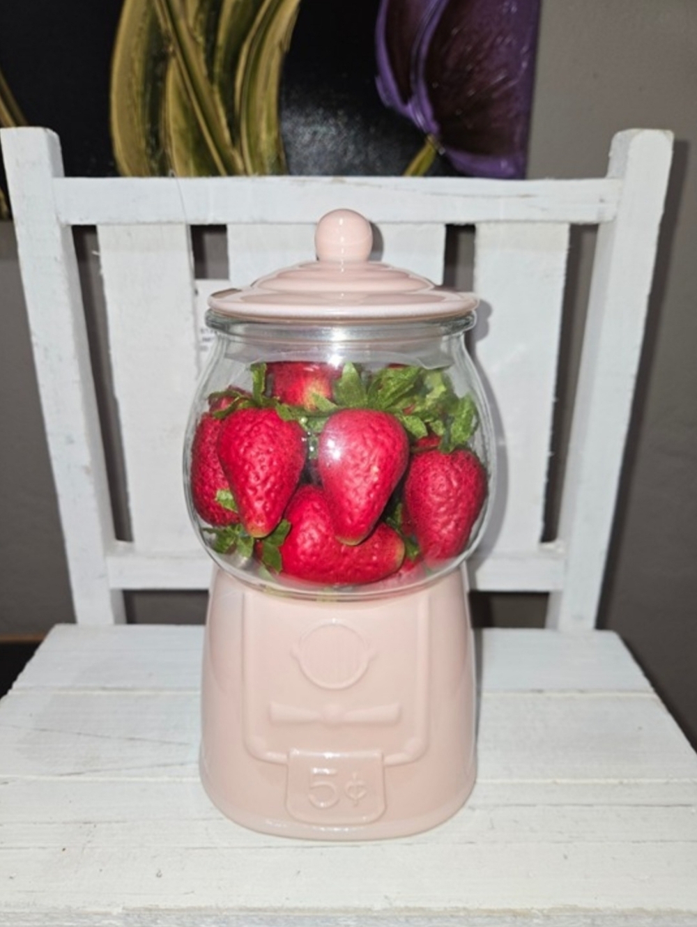 Pink Gumball With Strawberries